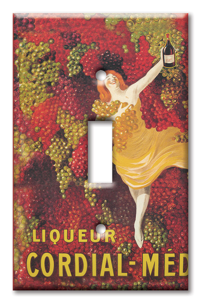 Art Plates - Decorative OVERSIZED Switch Plates & Outlet Covers - Liqueur