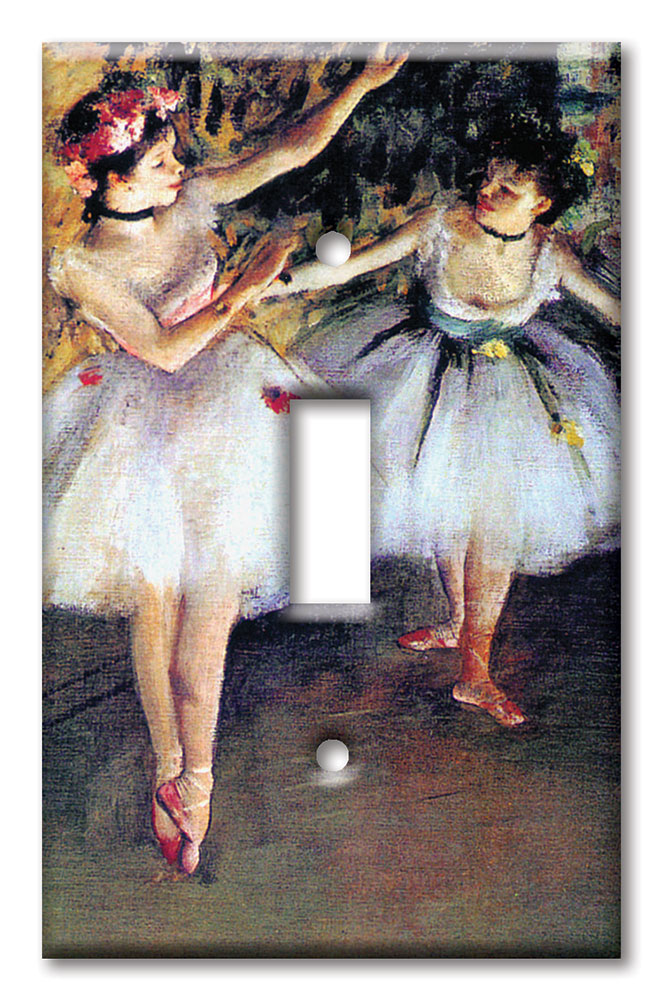 Art Plates - Decorative OVERSIZED Wall Plate - Outlet Cover - Degas: Two Dancers