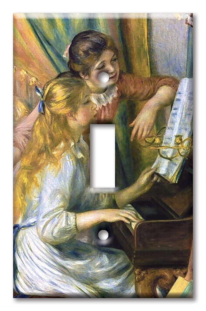 Art Plates - Decorative OVERSIZED Switch Plate - Outlet Cover - Renoir: Girls at Piano