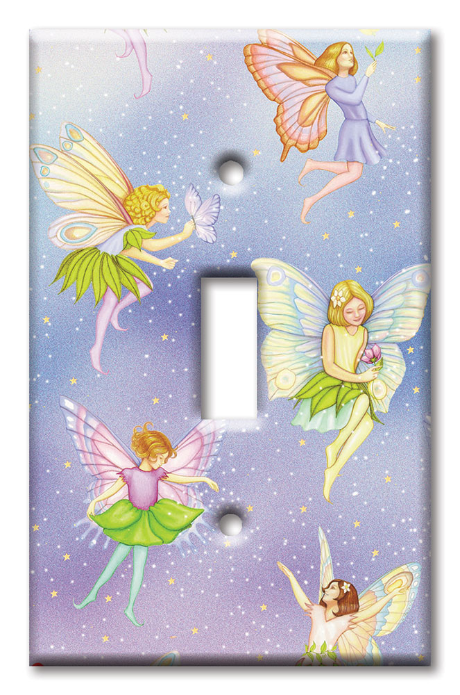 Art Plates - Decorative OVERSIZED Wall Plate - Outlet Cover - Fairies - Image by Dan Morris