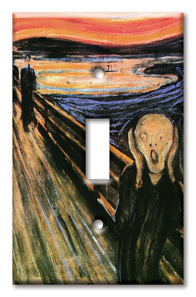 Art Plates - Decorative OVERSIZED Switch Plates & Outlet Covers - Munch: The Scream