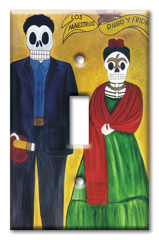 Art Plates - Decorative OVERSIZED Wall Plate - Outlet Cover - Frida and Diego
