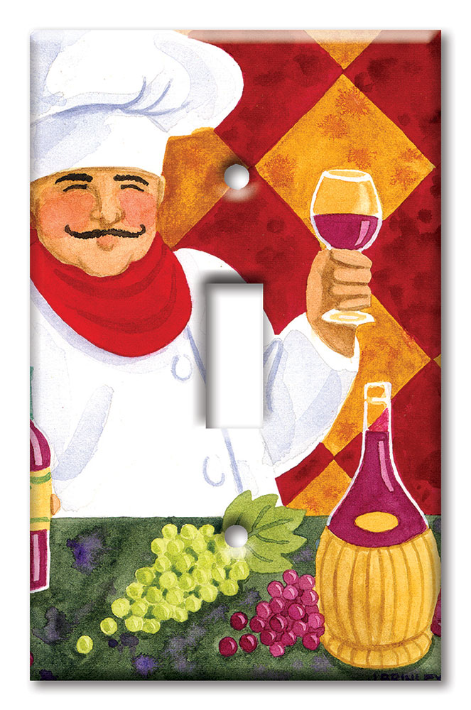 Art Plates - Decorative OVERSIZED Switch Plate - Outlet Cover - Vino della casa