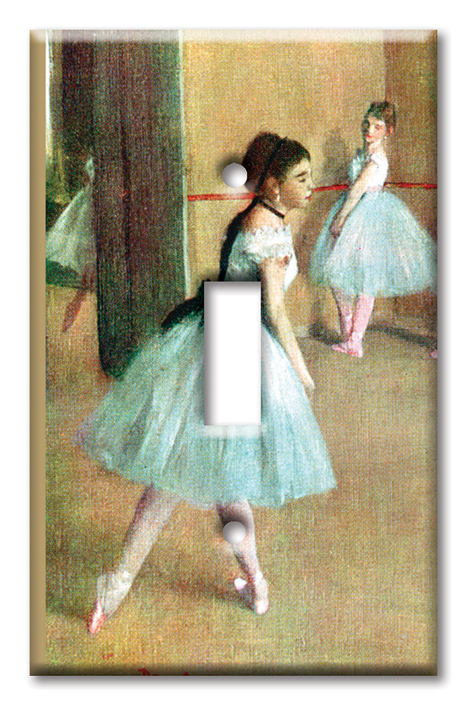 Art Plates - Decorative OVERSIZED Wall Plate - Outlet Cover - Degas: Dance Foyer