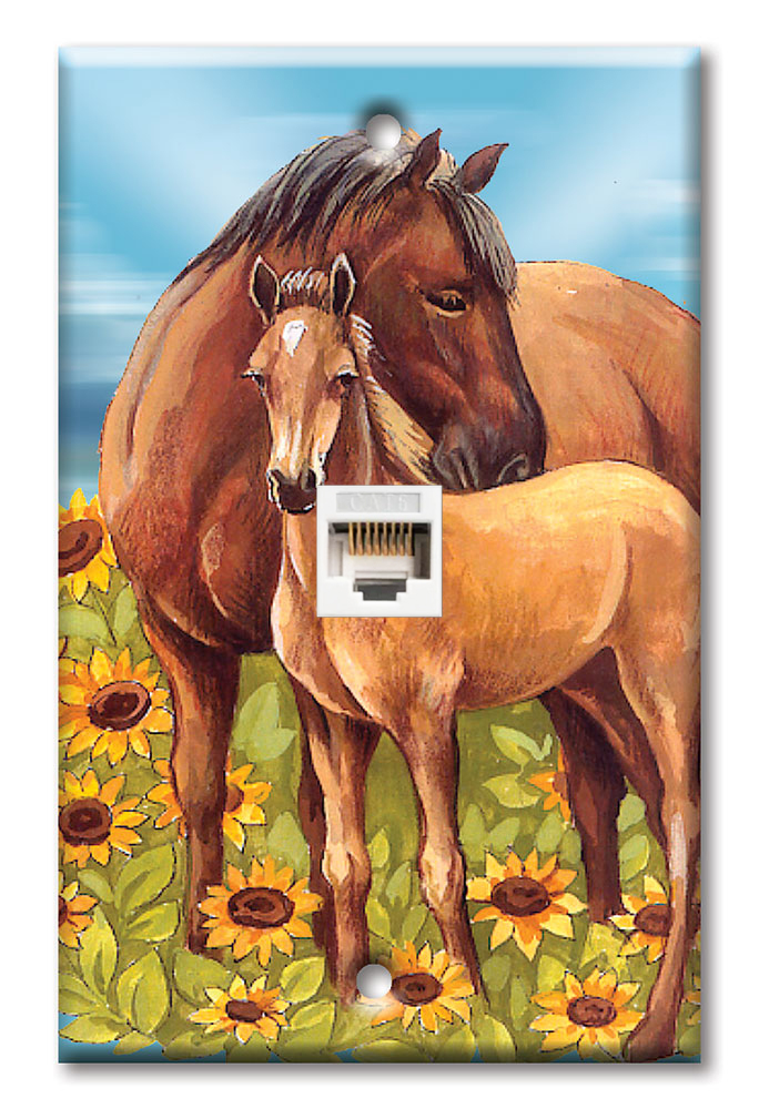 Horses in Sunflowers - #22