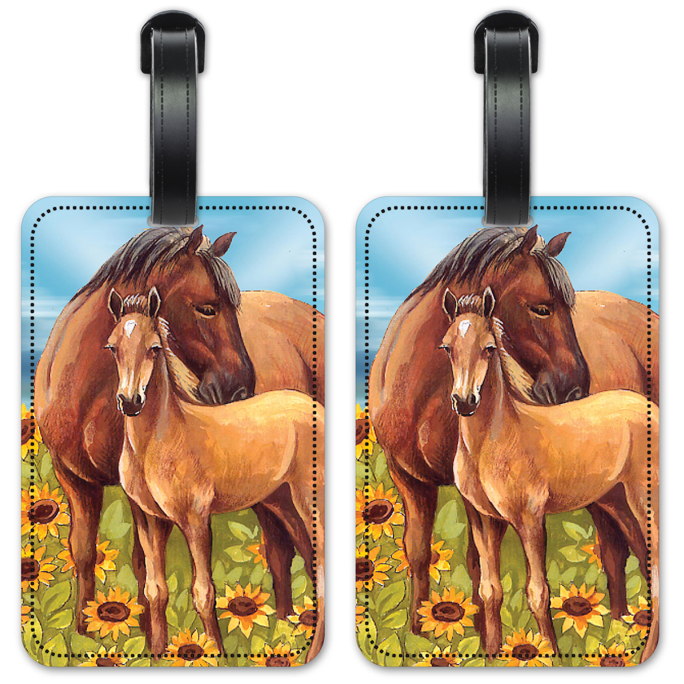 Horses in Sunflowers - #22