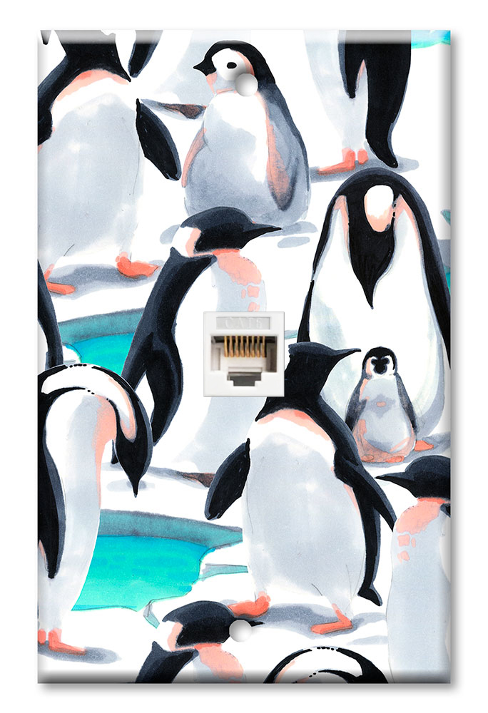 Watercolor Penguins - #2507