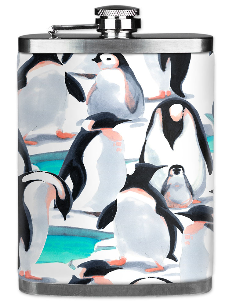 Watercolor Penguins - #2507