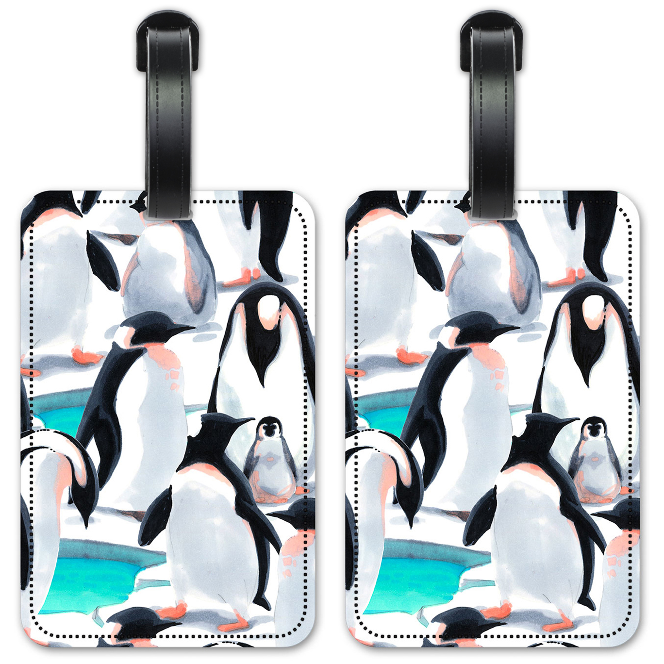 Watercolor Penguins - #2507