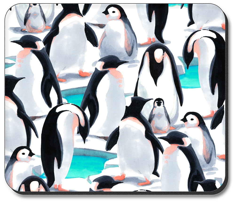 Watercolor Penguins - #2507