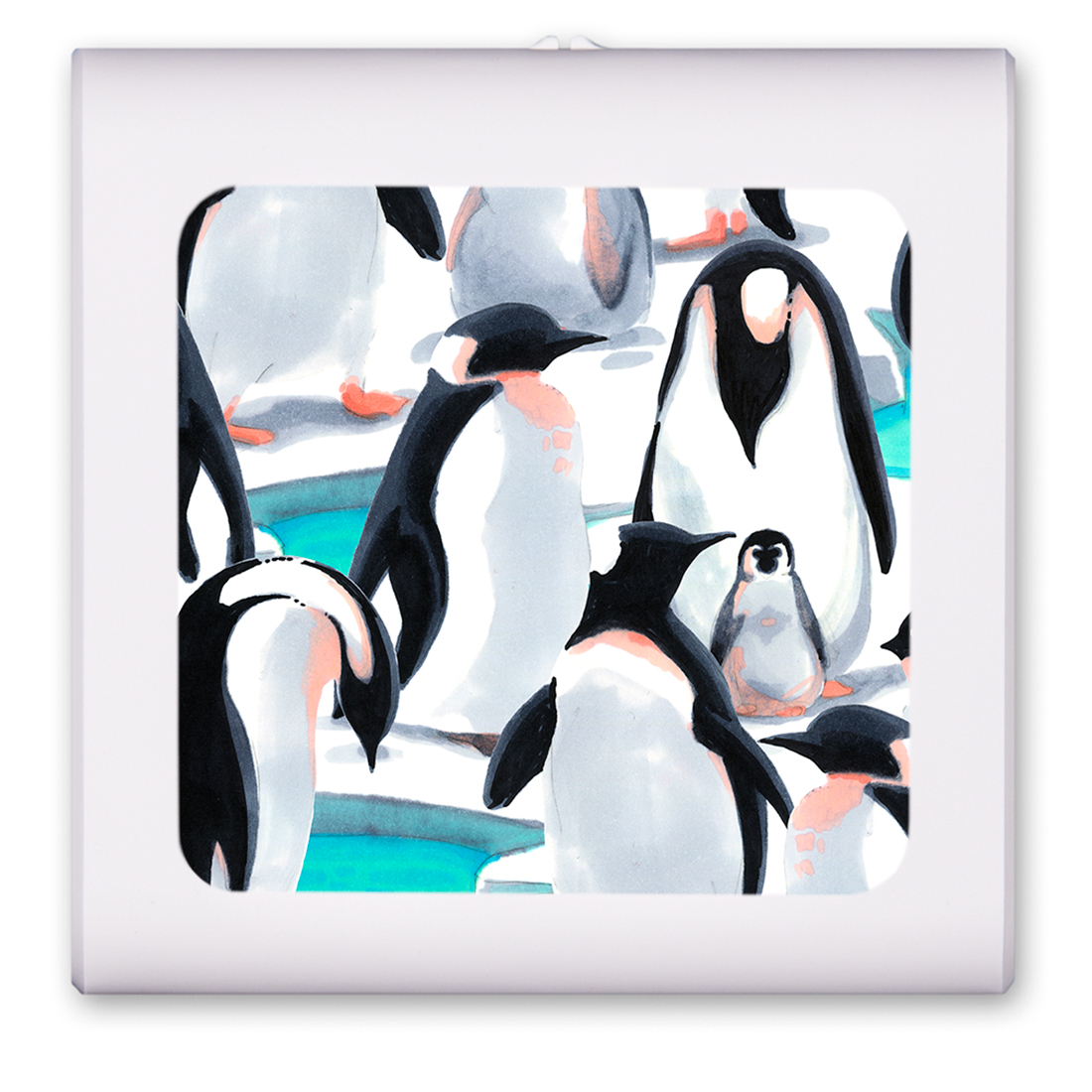 Watercolor Penguins - #2507