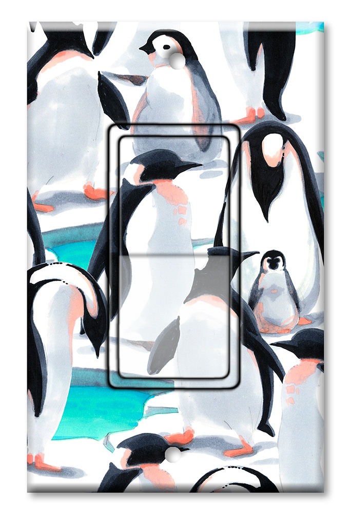 Watercolor Penguins - #2507