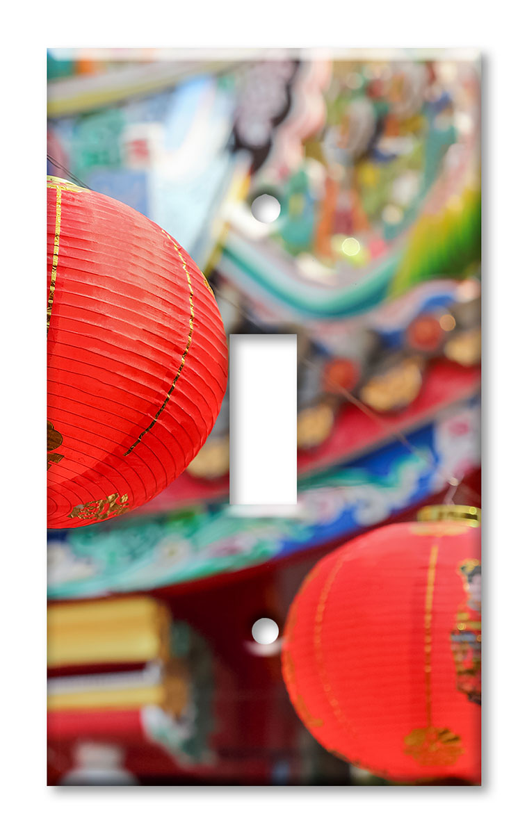 Asian themed Over Sized printed switch plate covers, decorative wall plates  and outlet covers with asian themes