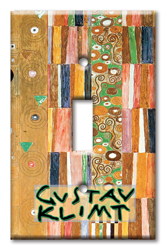 Art Plates - Decorative OVERSIZED Wall Plate - Outlet Cover - Klimt (detail)