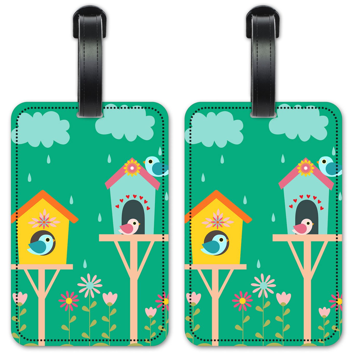 Bird Houses in the Rain - #2554