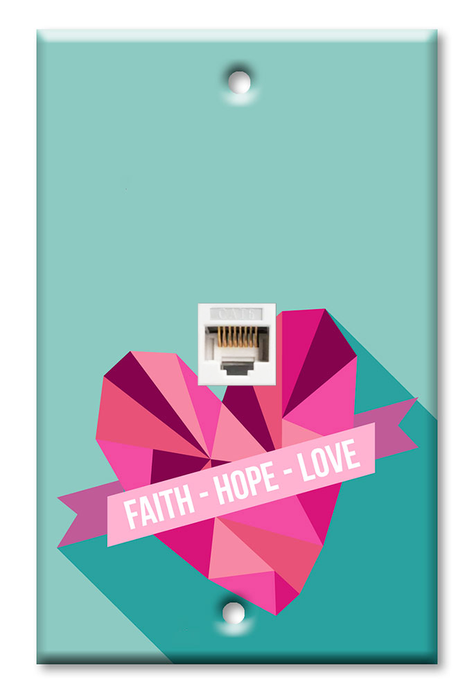 Breast Cancer "Faith, Hope, Love - Blue" - #2567