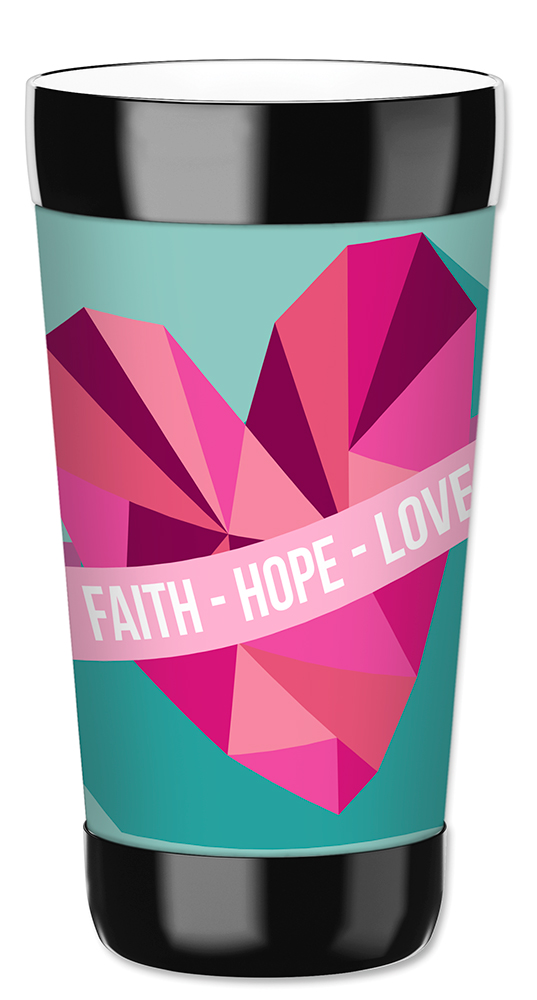 Breast Cancer "Faith, Hope, Love - Blue" - #2567