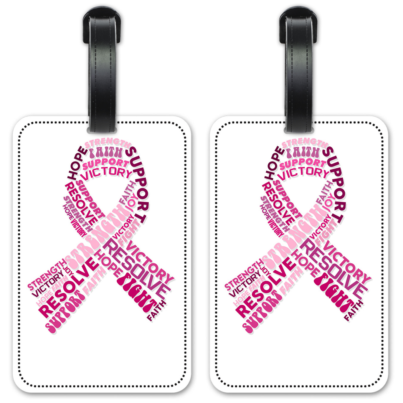 Breast Cancer "Word Ribbon" - #2570