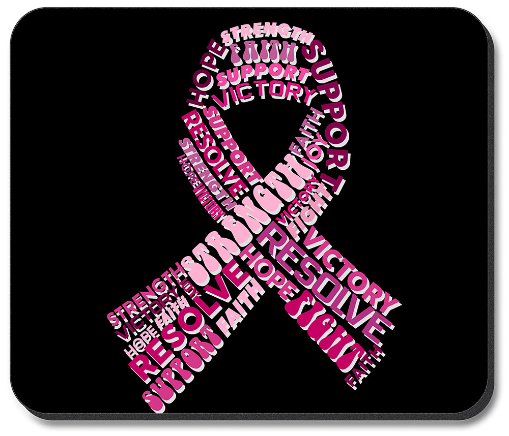 Breast Cancer "Word Ribbon" - #2570