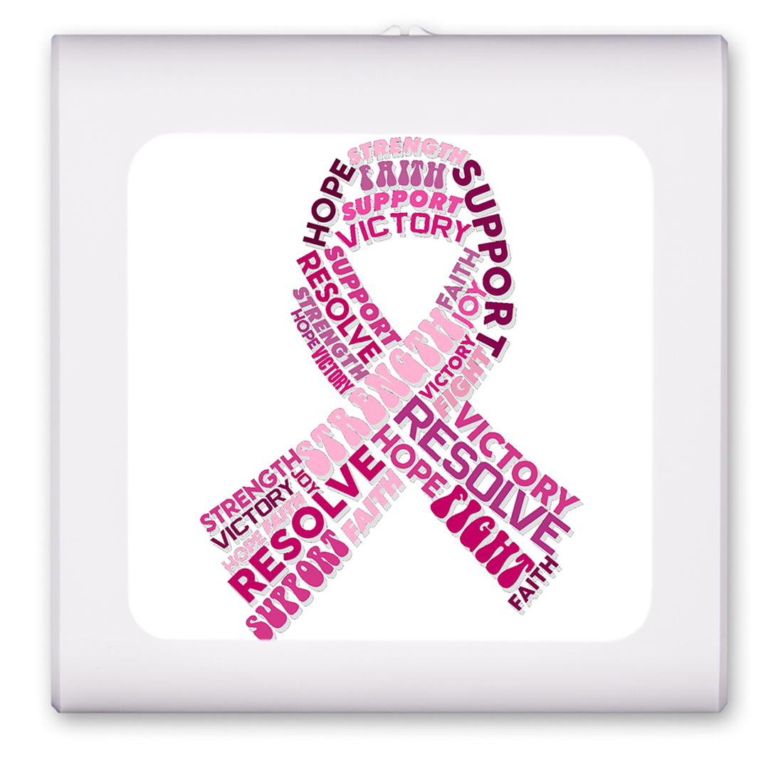 Breast Cancer "Word Ribbon" - #2570