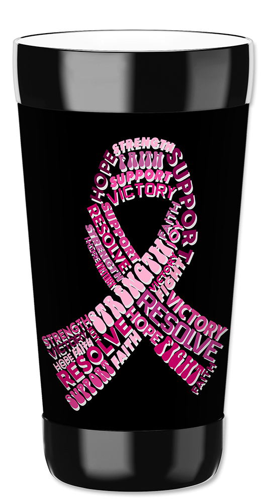 Breast Cancer "Word Ribbon" - #2570