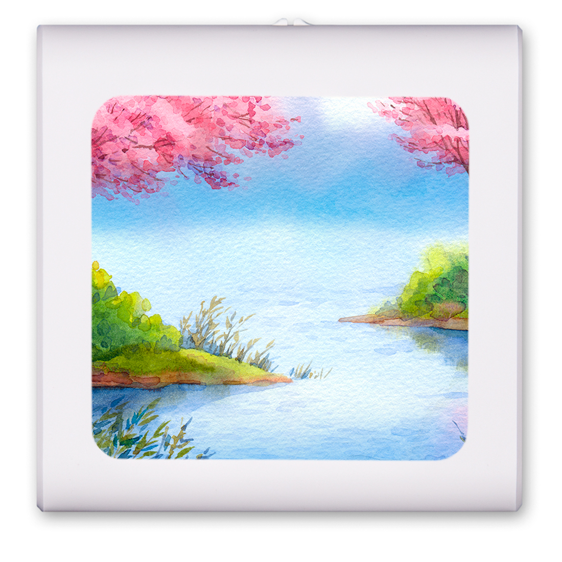 Watercolor Floral Lake - #2597