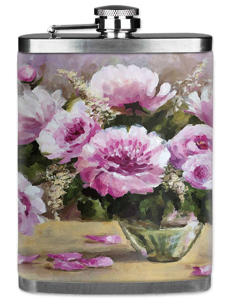 Purple Flowers in a Vase - #2599