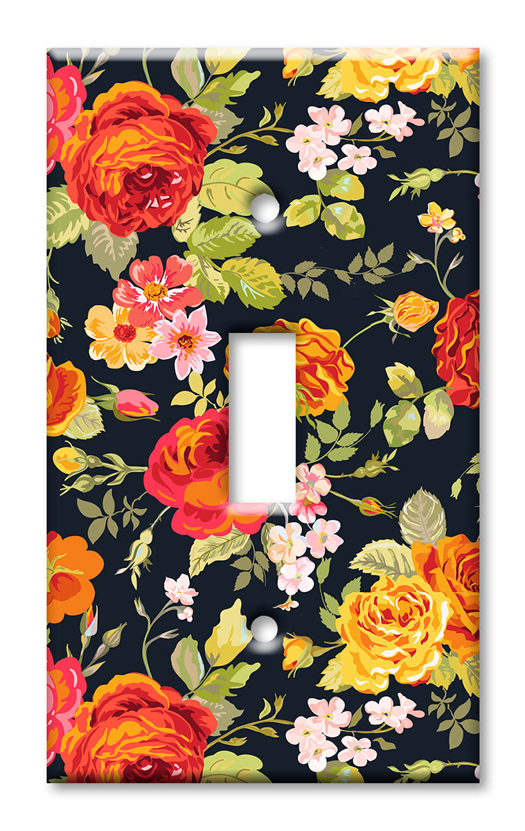 Art Plates - Decorative OVERSIZED Switch Plate - Outlet Cover - Roses