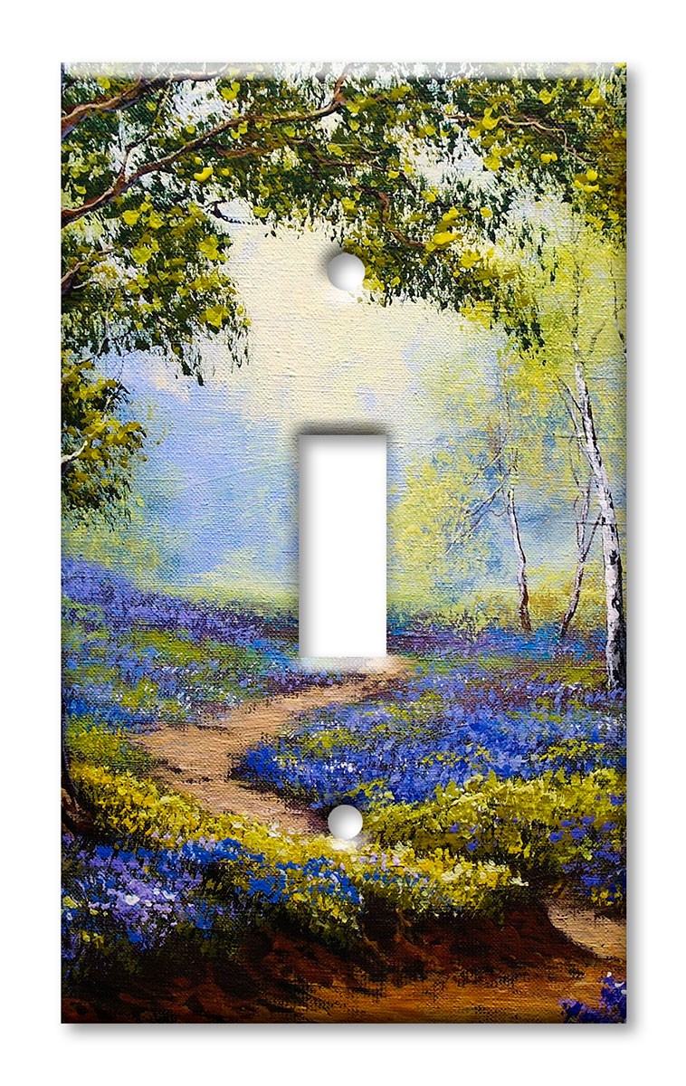 Art Plates - Decorative OVERSIZED Switch Plate - Outlet Cover - Spring Time in the Forest