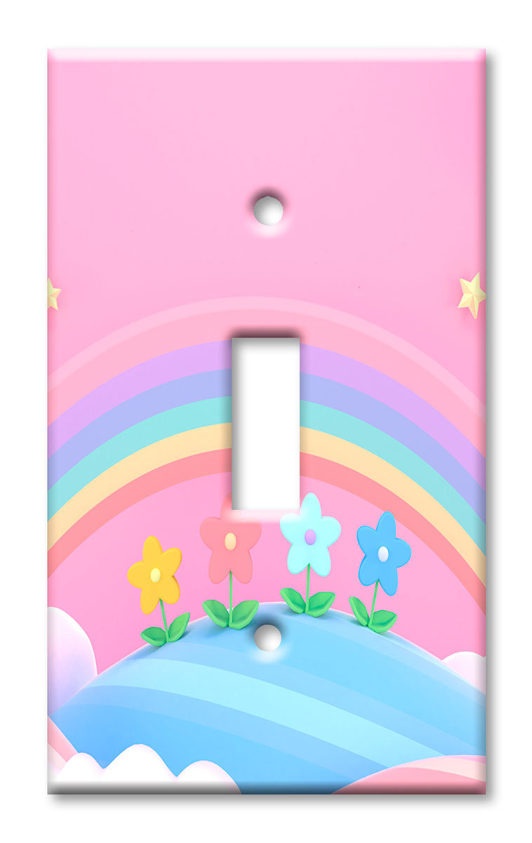 Art Plates - Decorative OVERSIZED Switch Plates & Outlet Covers - Rainbow