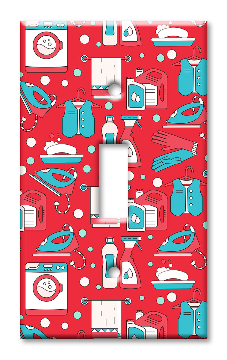 Art Plates - Decorative OVERSIZED Switch Plates & Outlet Covers - Laundry Supplies