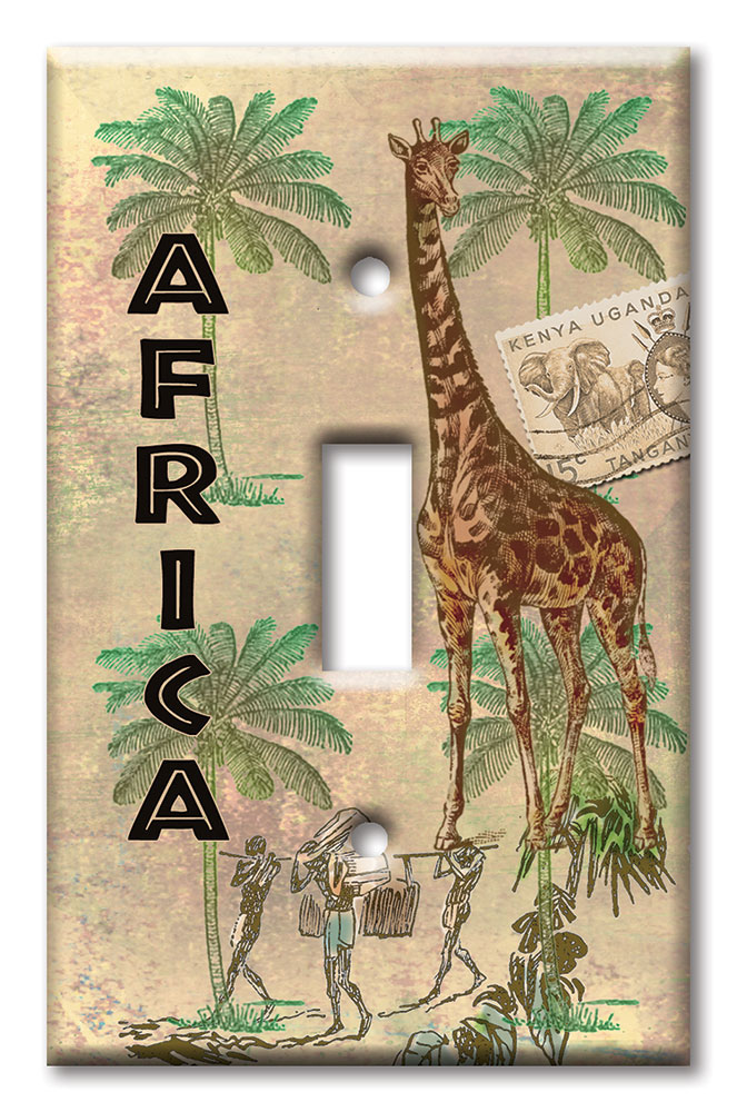 Art Plates - Decorative OVERSIZED Wall Plates & Outlet Covers - Africa