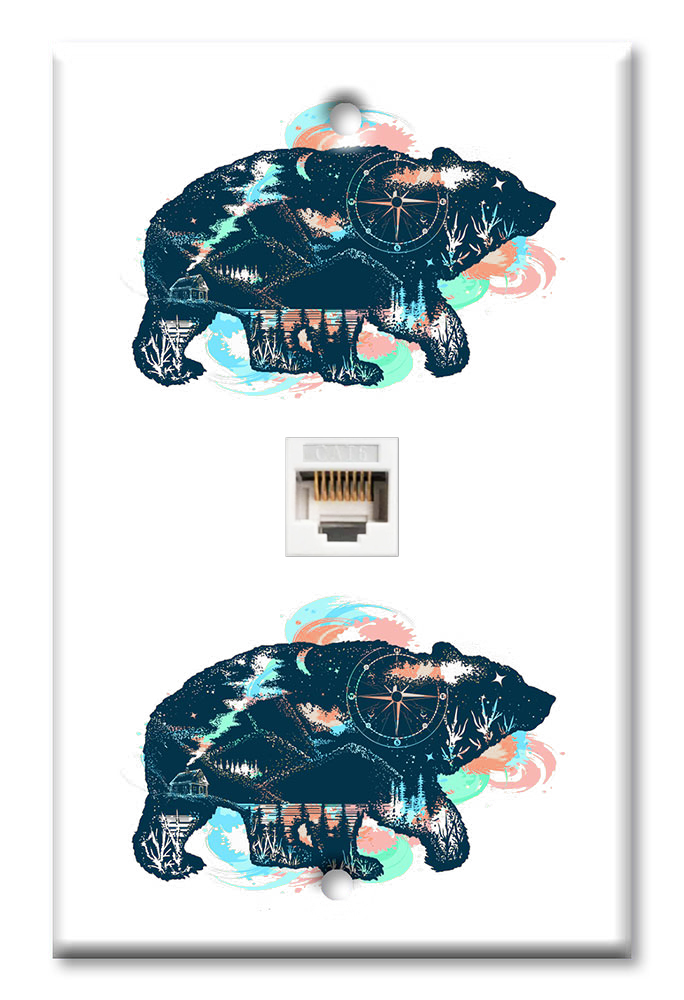Bear Colorful Silhouette - #2646