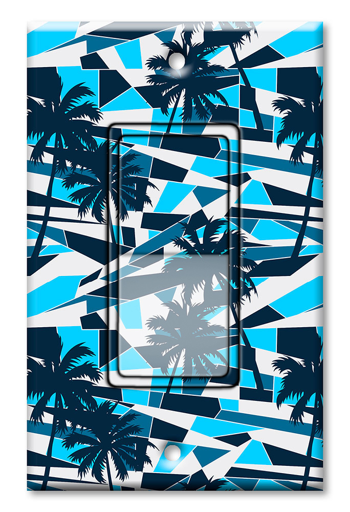 Blue Palm Trees - #2656
