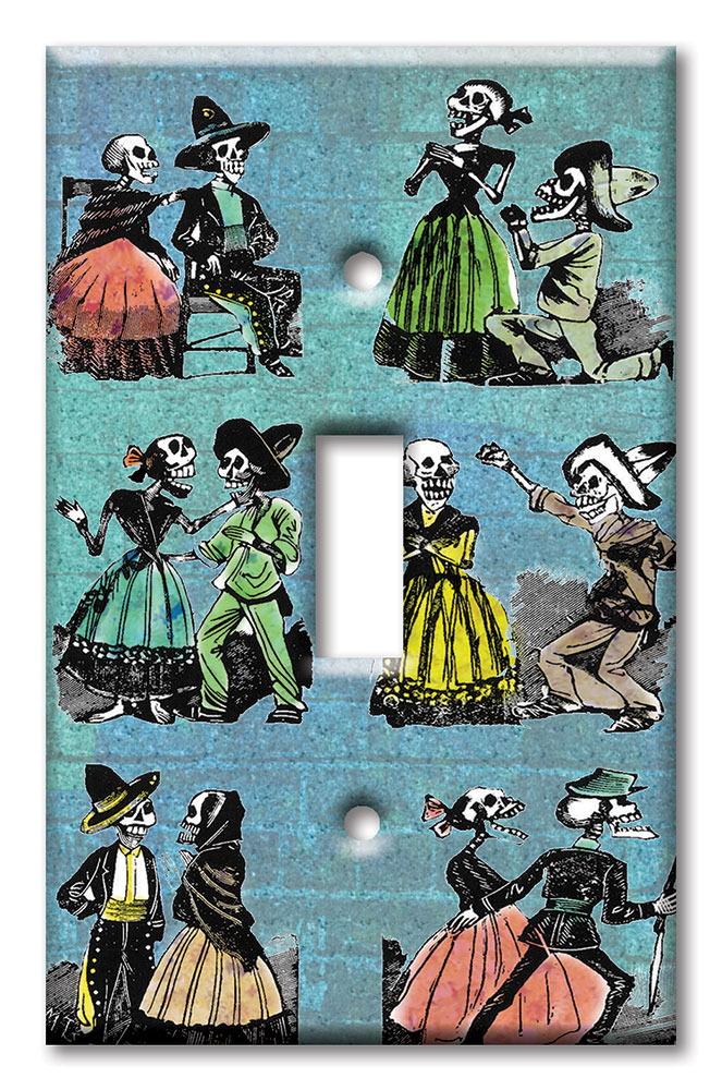 Art Plates - Decorative OVERSIZED Switch Plates & Outlet Covers - Los Muertos