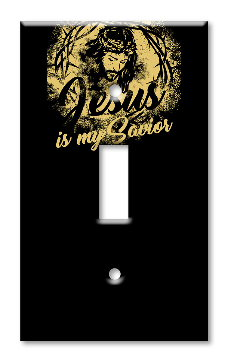 Art Plates - Decorative OVERSIZED Wall Plate - Outlet Cover - Jesus is my Savior