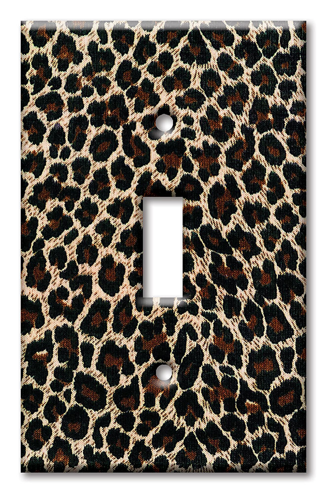 Art Plates - Decorative OVERSIZED Switch Plates & Outlet Covers - Leopard Print