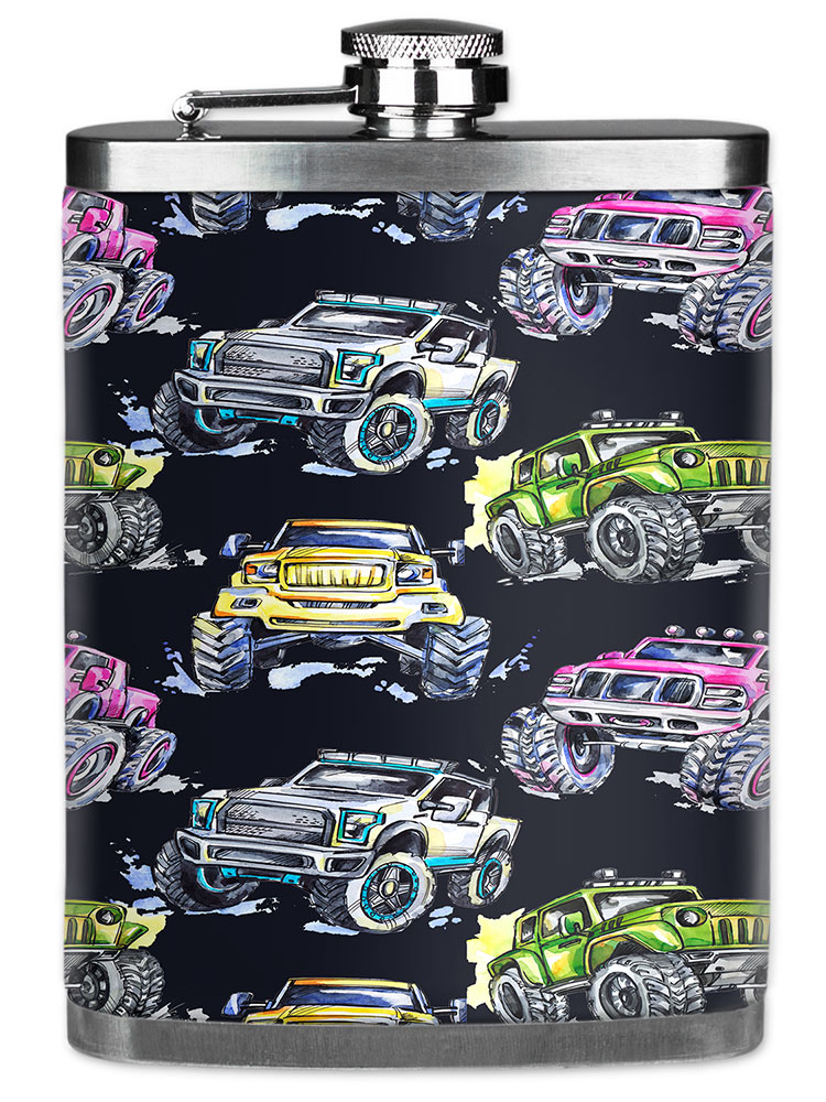 Monster Trucks Watercolor - #2702