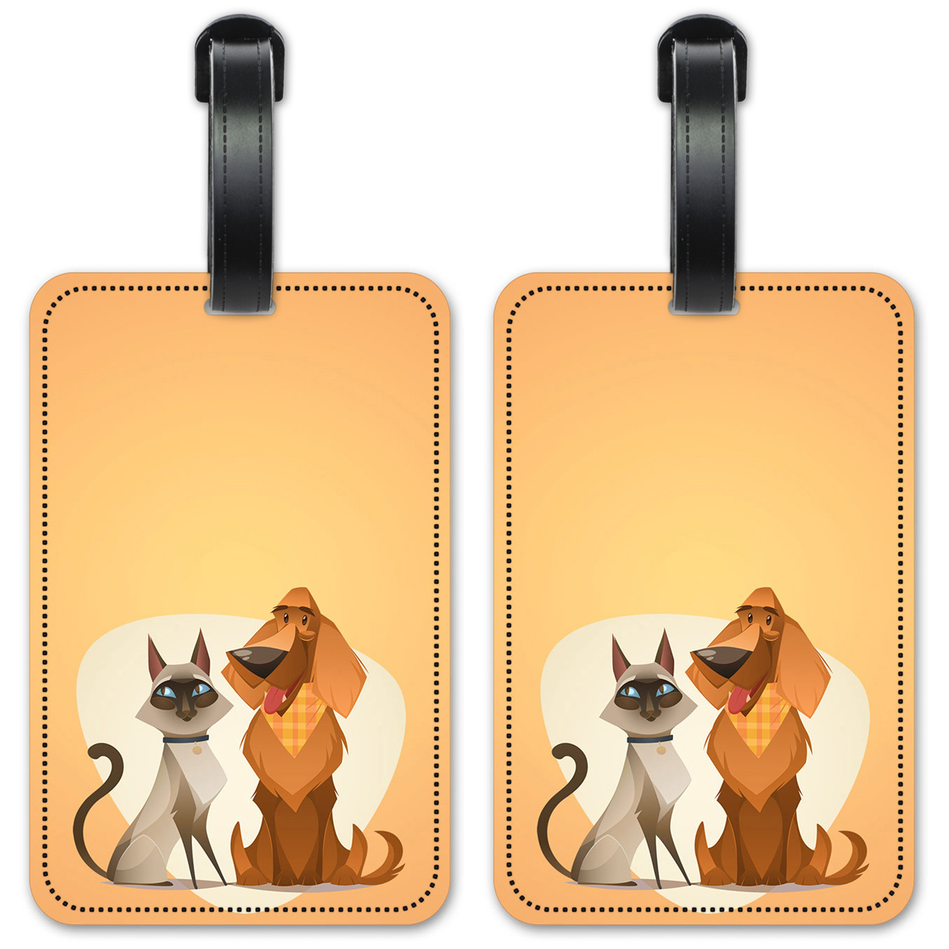 Cat & Dog Orange Background - #2764