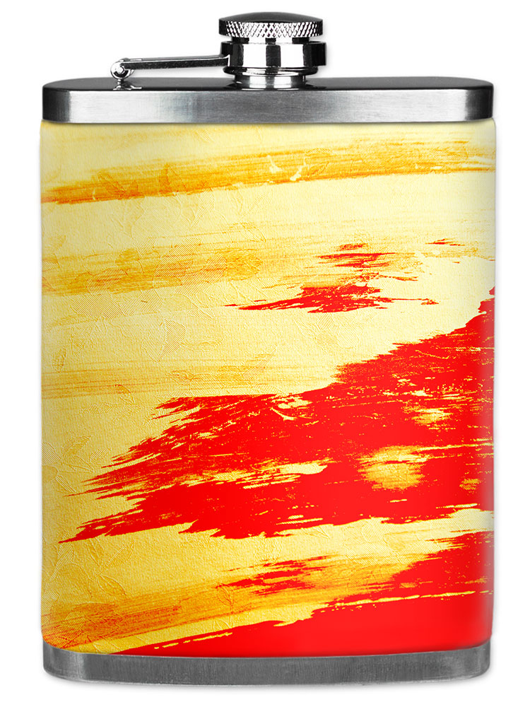 Yellow & Red Brush Strokes - #2770