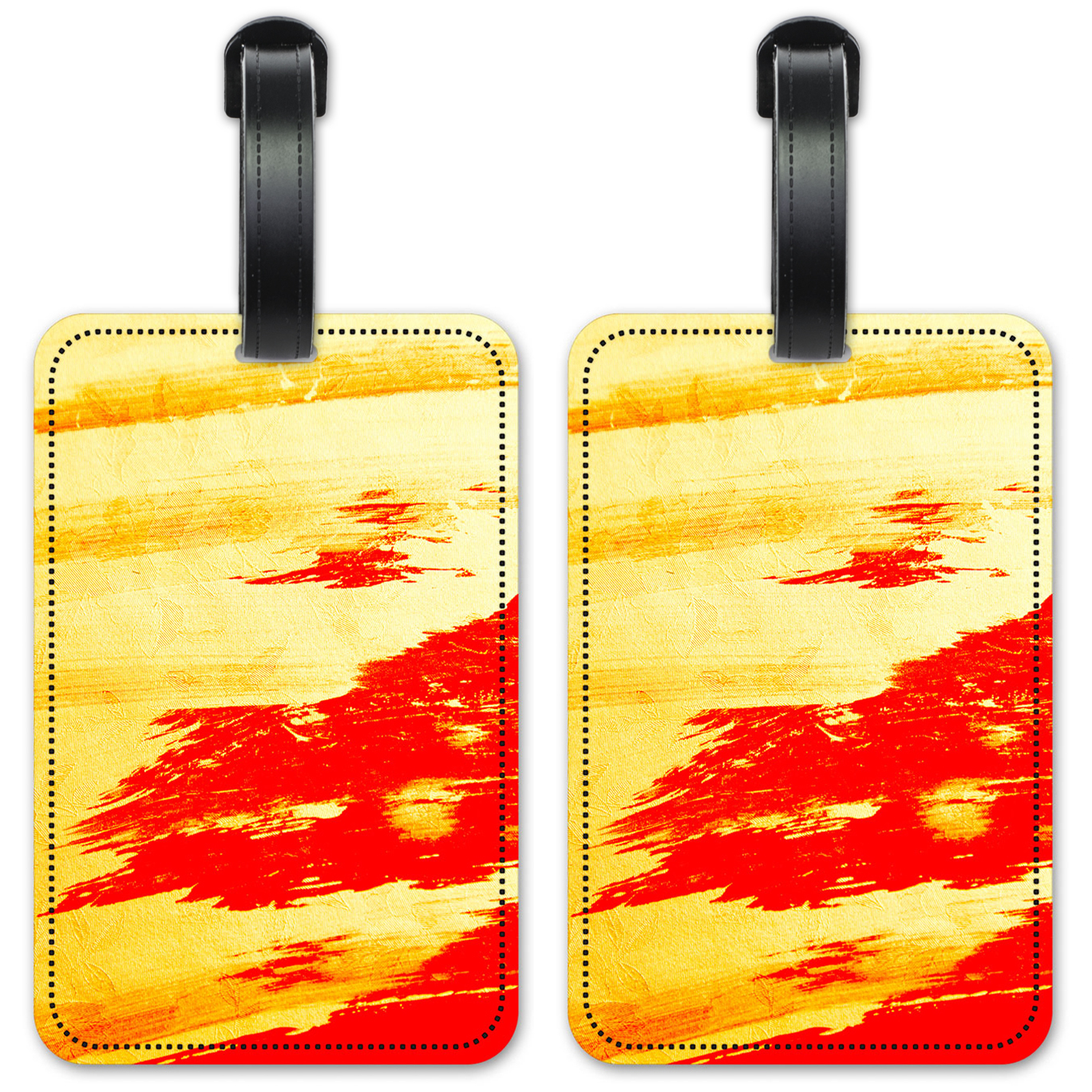 Yellow & Red Brush Strokes - #2770