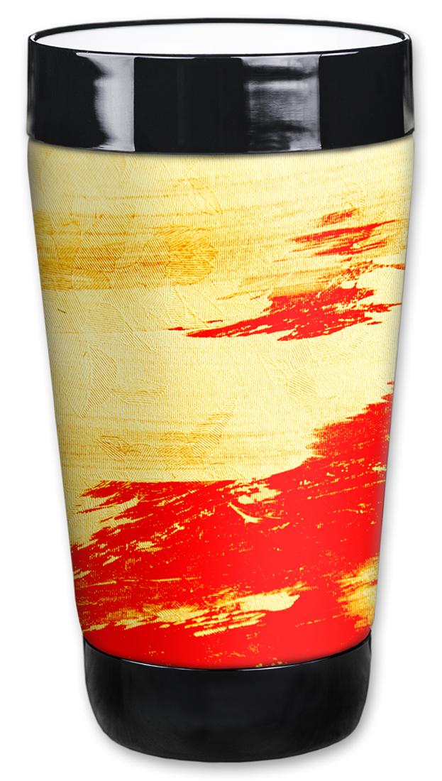 Yellow & Red Brush Strokes - #2770