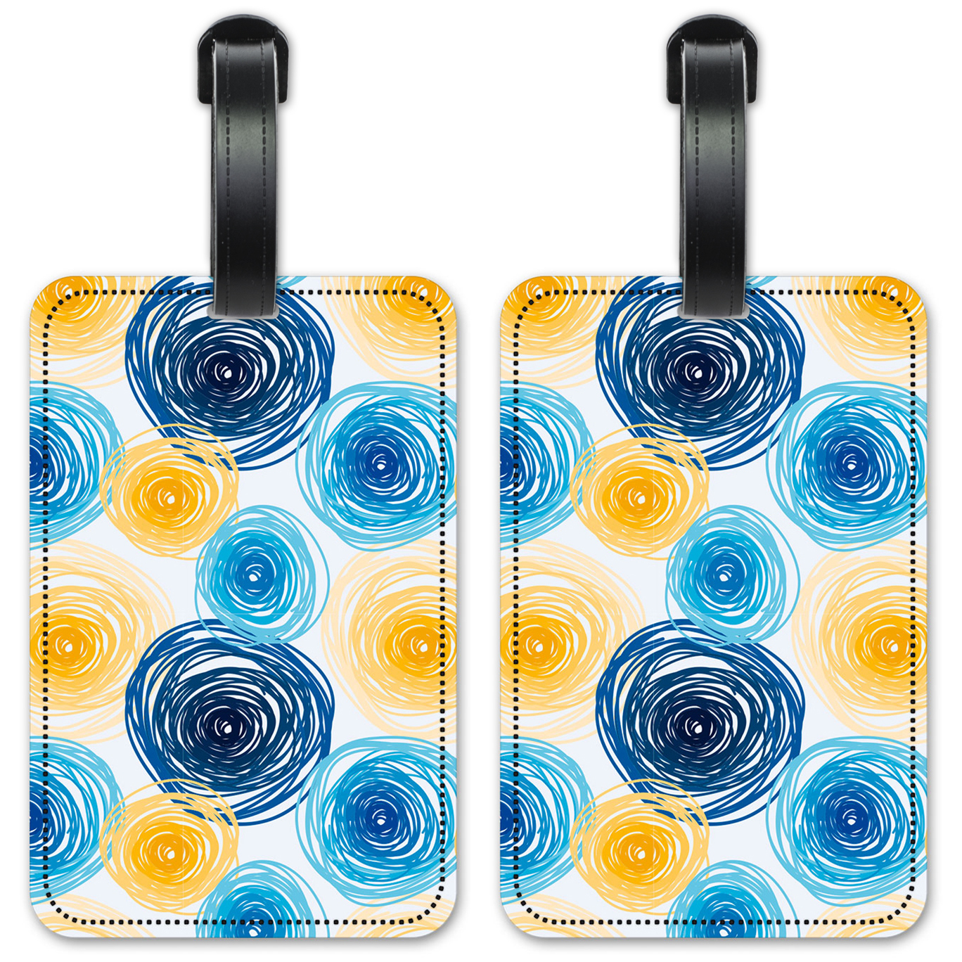 Blue & Yellow Spirals - #2773