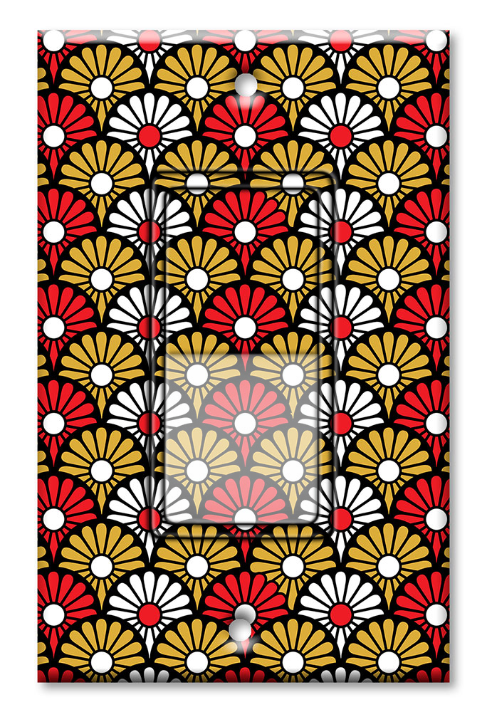 Red, White and Gold Floral - #2776