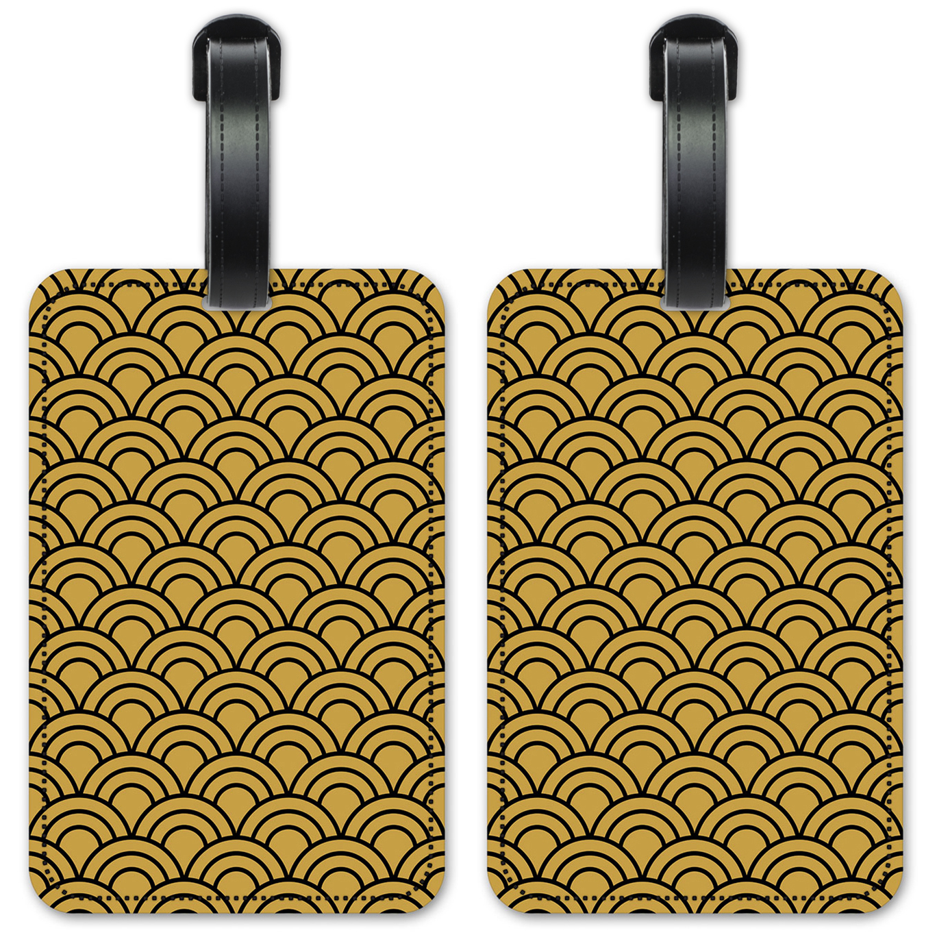 Black & Gold Half Circles - #2778