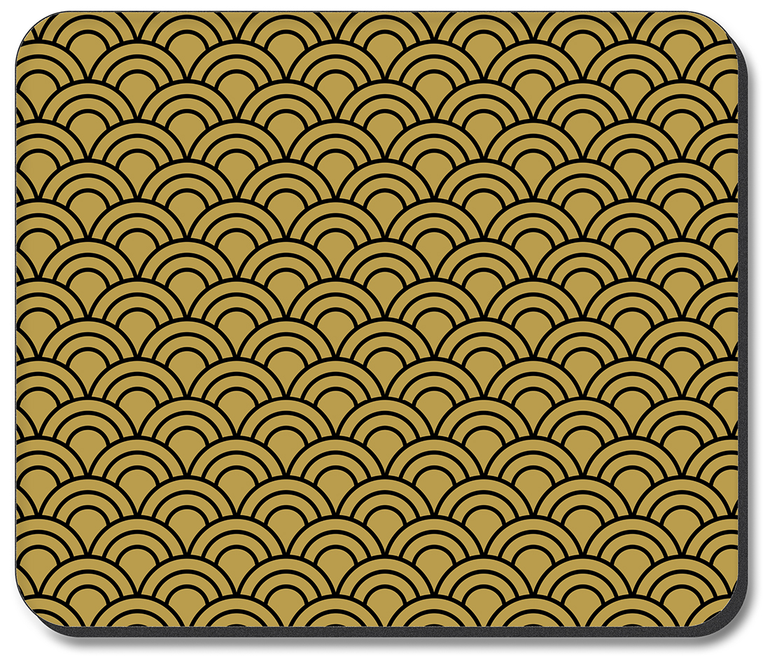 Black and Gold Half Circles - #2778