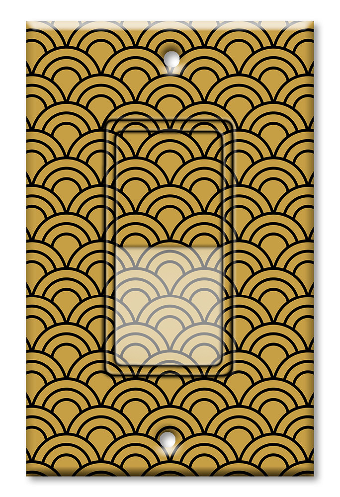 Black and Gold Half Circles - #2778