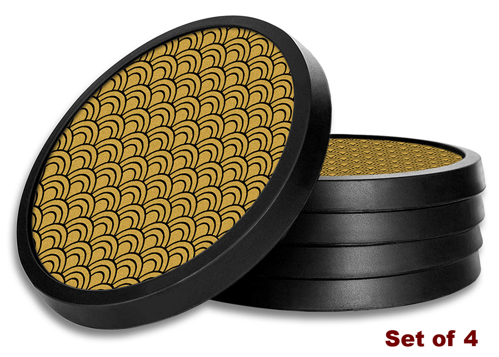 Black & Gold Half Circles - #2778