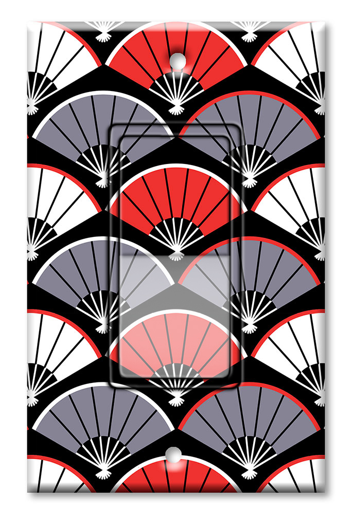 Red, White and Gray Fans - #2785