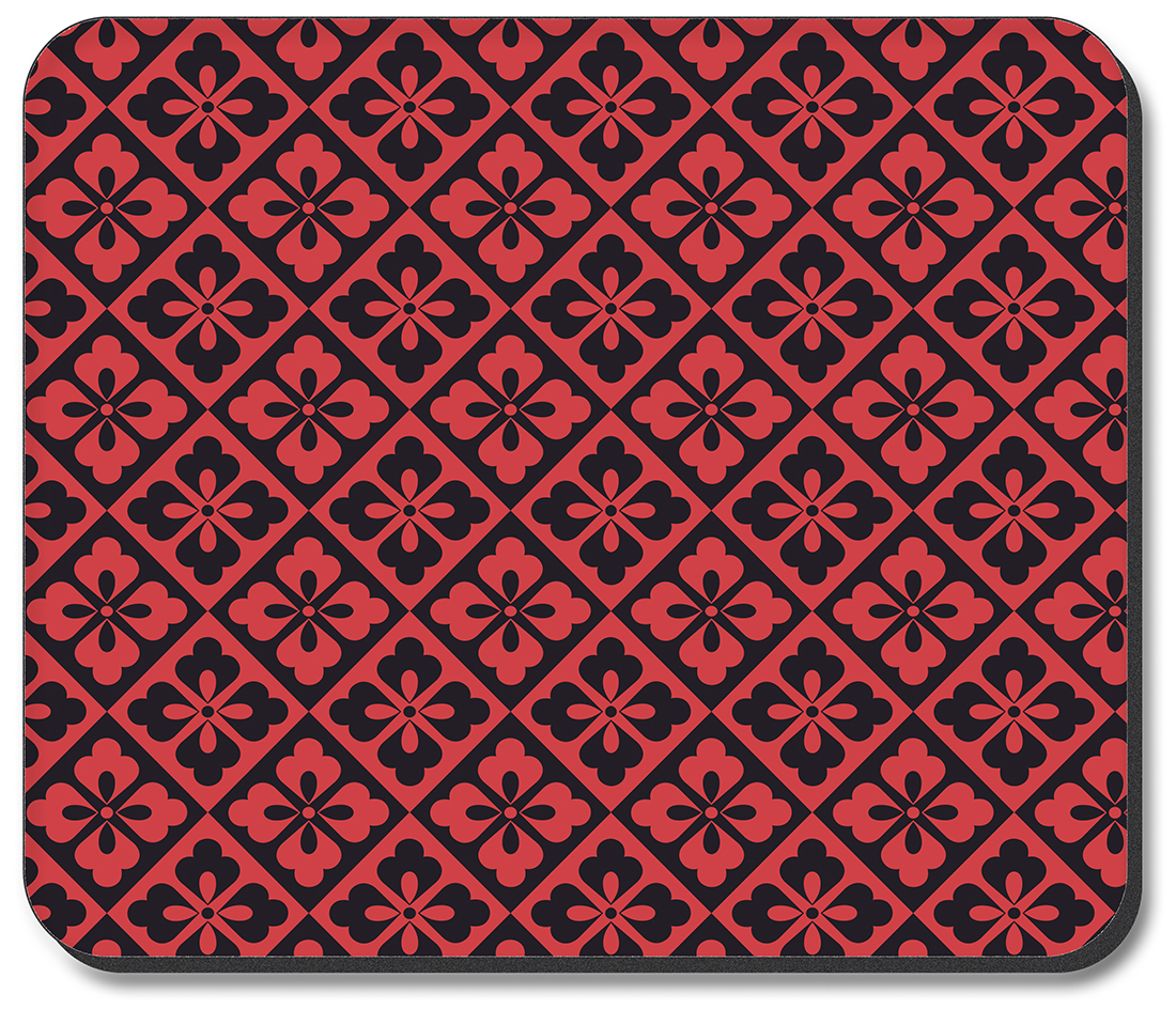 Red and Black Triangular Flowers - #2787